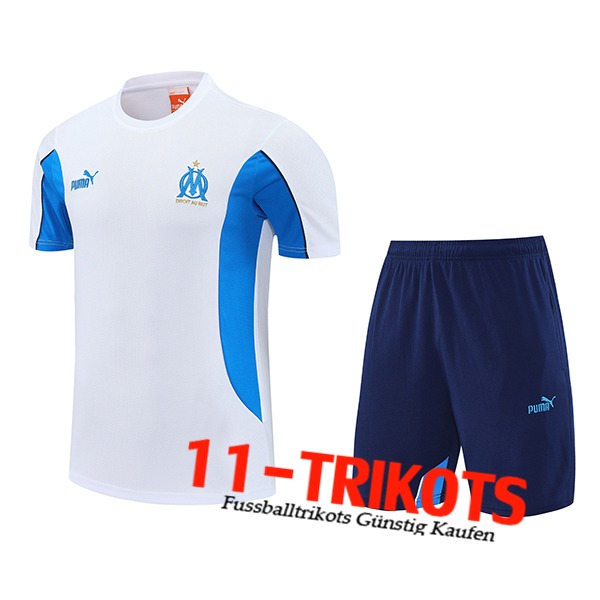 Marseille Trainingstrikot Weiß/Blau 2025/2026