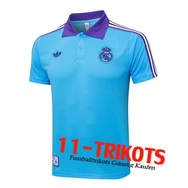 Real Madrid Poloshirt Blau/lila 2025/2026