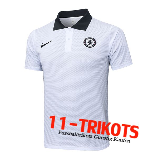 FC Chelsea Poloshirt Weiß/Schwarz 2025/2026