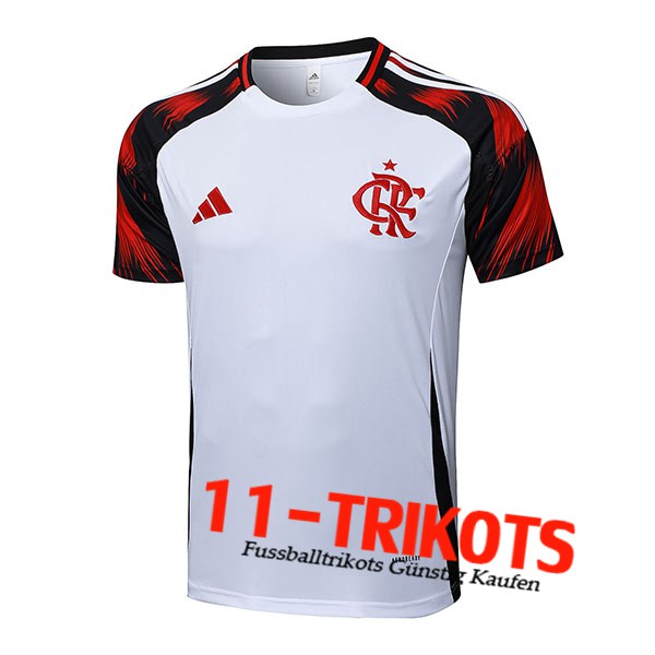 Flamengo Trainingstrikot Weiß/Schwarz/Rot 2025/2026