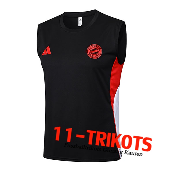 Bayern Munchen Trainings-Tanktops Schwarz/Weiß/Rot 2025/2026