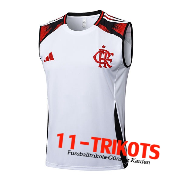 Flamengo Trainings-Tanktops Weiß/Schwarz/Rot 2025/2026