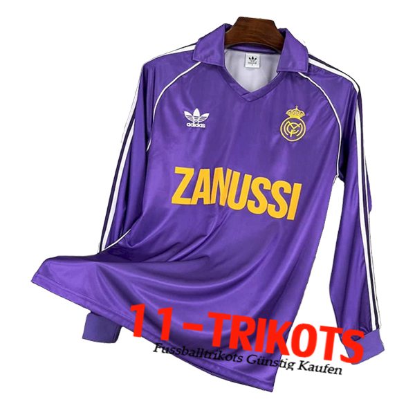 Real Madrid Retro Third Trikot Langarms 1984/1985
