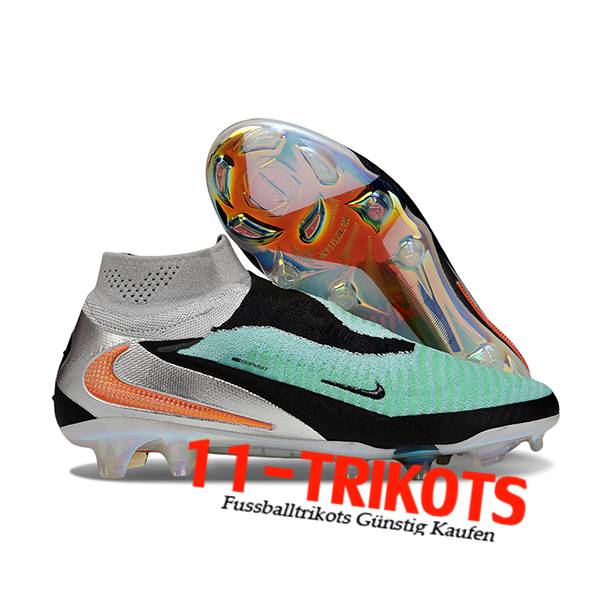 Nike Fussballschuhe Phantom GX III Elite FG Grün/Schwarz/Grau/Orange
