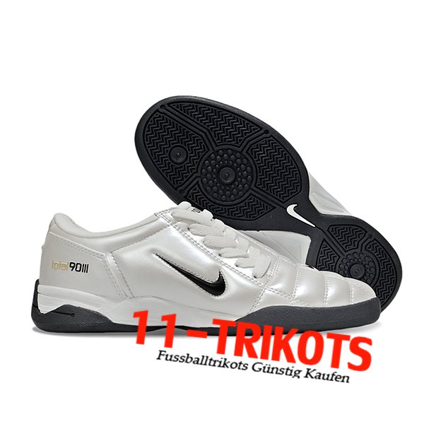 Nike Fussballschuhe T90 IC Grau/Schwarz -03