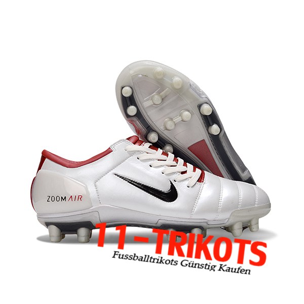 Nike Fussballschuhe T90 FG Weiß/Rot/Schwarz -02
