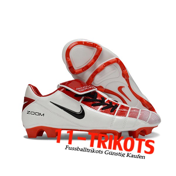 Nike Fussballschuhe T90 FG Rot/Weiß/Schwarz