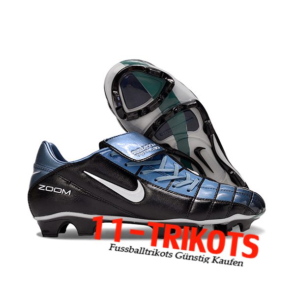 Nike Fussballschuhe T90 FG Schwarz/Blau/Weiß