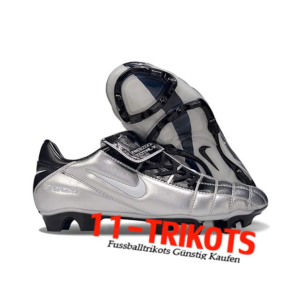 Nike Fussballschuhe T90 FG Grau/Schwarz -03