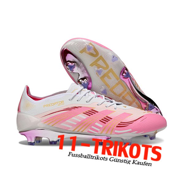 Adidas Fussballschuhe 25 Predator Elite FG Rosa/Weiß