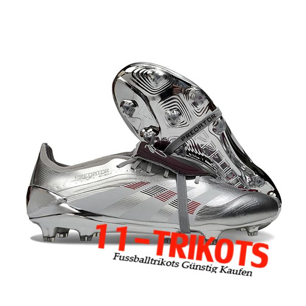 Adidas Fussballschuhe 25 Predator Elite Tongue FG Grau