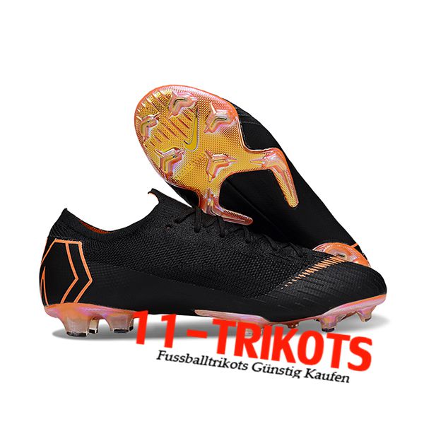 Nike Fussballschuhe Mercurial Vapor XII Elite FG Schwarz/Orange