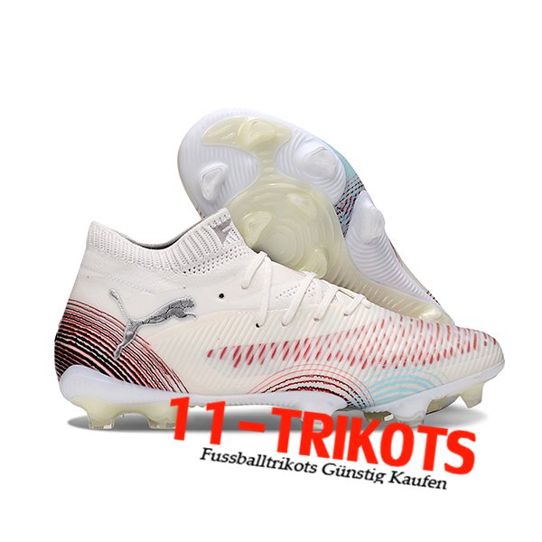 PUMA Fussballschuhe FUTURE 8 ULTIMATE FG/AG Beige/Rot -02