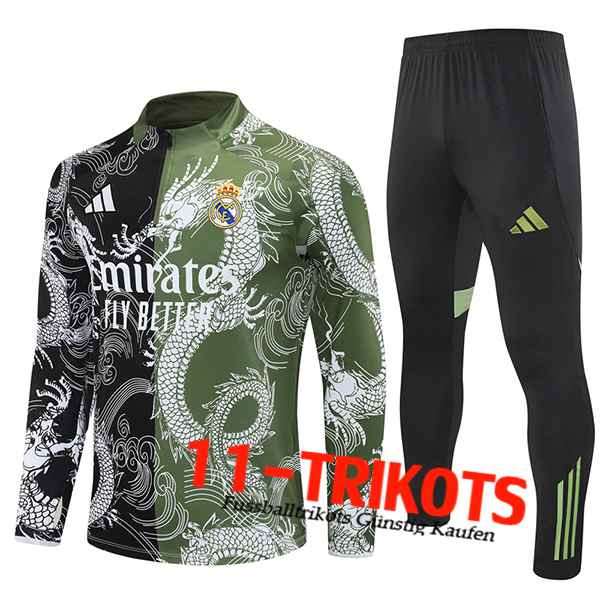 Real Madrid Trainingsanzug Foot Schwarz/Grün/Weiß 2025/2026