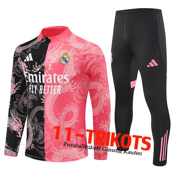 Real Madrid Trainingsanzug Foot Schwarz/Rosa/Weiß 2025/2026