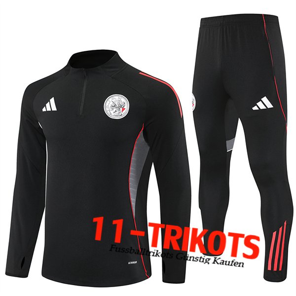 Ajax Trainingsanzug Schwarz/Rot/Grau 2025/2026