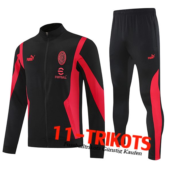 AC Milan Trainingsanzug jacke Schwarz/Rot 2025/2026 -02