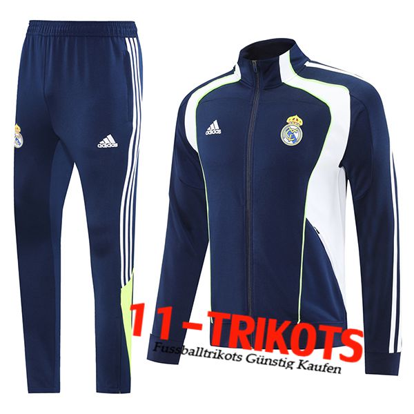 Real Madrid Trainingsanzug jacke Blau/Weiß/Grün 2025/2026
