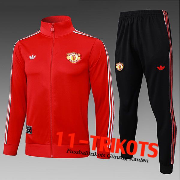 Manchester United Trainingsanzug Trainingsjacke Kinder Rot/Weiß 2025/2026
