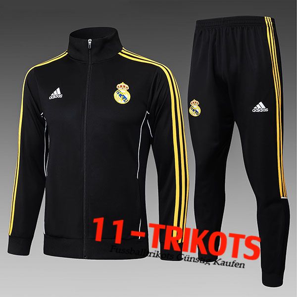 Real Madrid Trainingsanzug Trainingsjacke Kinder Schwarz/Gelb 2025/2026