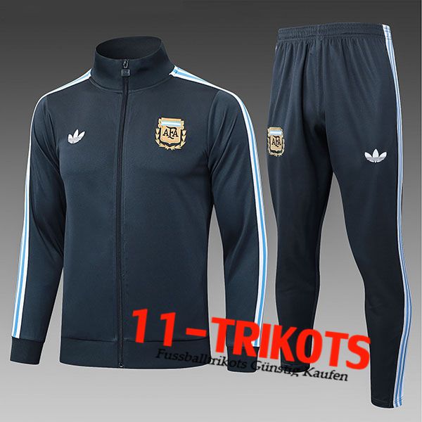 Argentinien Trainingsanzug jacke Kinder Dunkelgrau 2025/2026