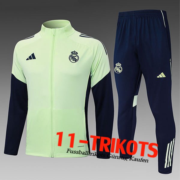 Real Madrid Trainingsanzug jacke Kinder Grün/Blau 2025/2026