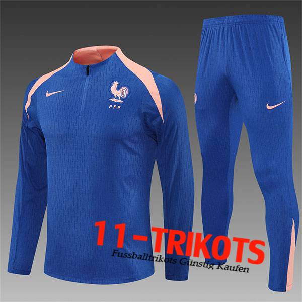 Frankreich Trainingsanzug Kinder Blau/Rosa 2025/2026
