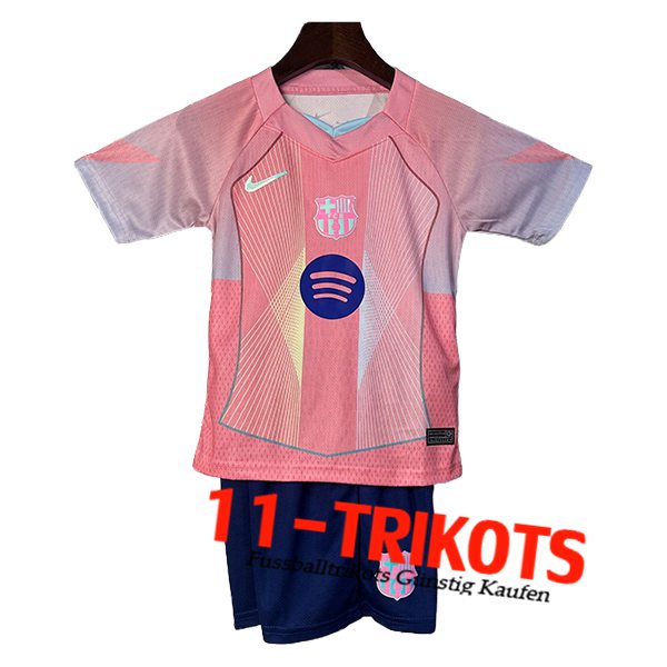 Barcelona Kinder Fussball Trikots Special Edition Rosa 2025/2026