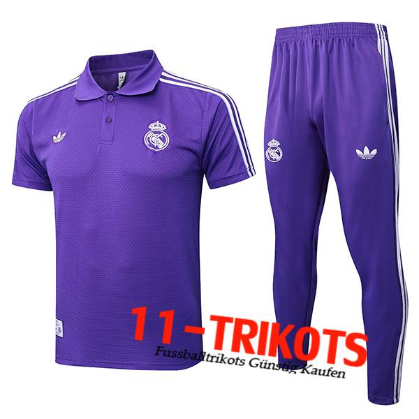 Real Madrid Poloshirt lila/Weiß 2025/2026