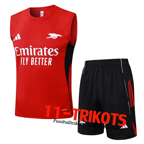 Arsenal Trainings-Tanktops Rot/Weiß/Schwarz 2025/2026