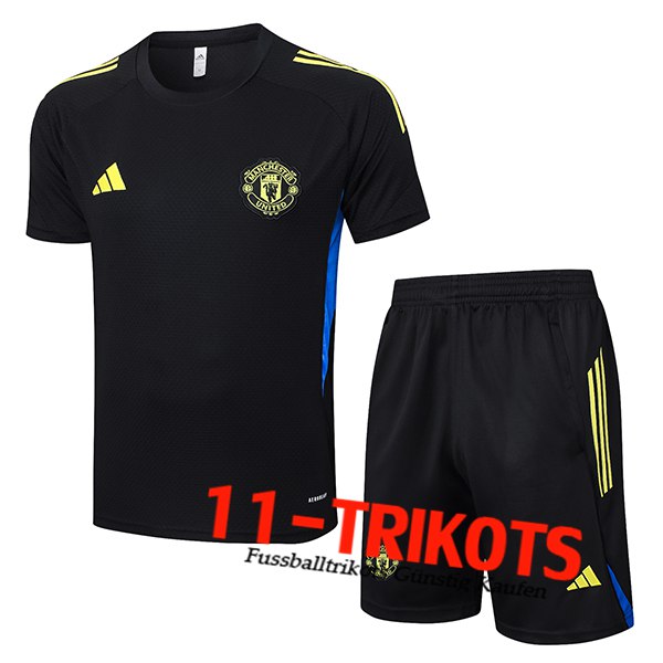 Manchester United Ensemble Trainingstrikot Schwarz/Gelb/Blau 2025/2026 -03