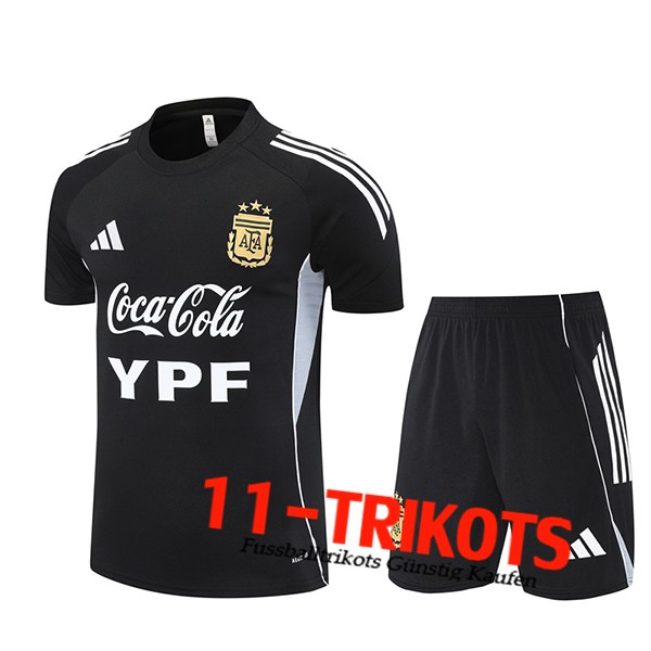 Argentinienien Ensemble Trainingstrikot Schwarz/Weiß/Grau 2025/2026