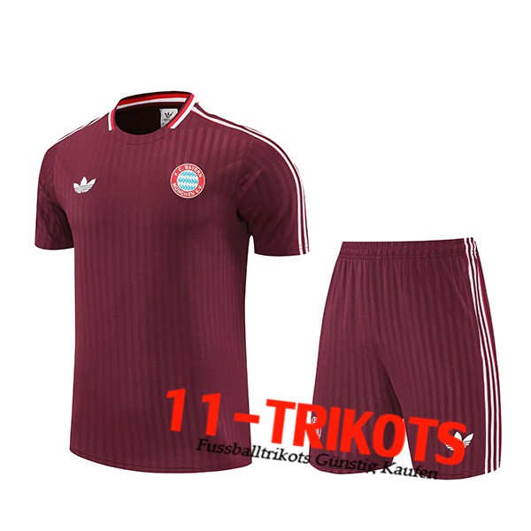 Bayern Munchen Ensemble Trainingstrikot Rot/Weiß 2025/2026 -03
