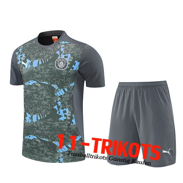 Manchester City Ensemble Trainingstrikot Grau/Grün/Blau 2025/2026