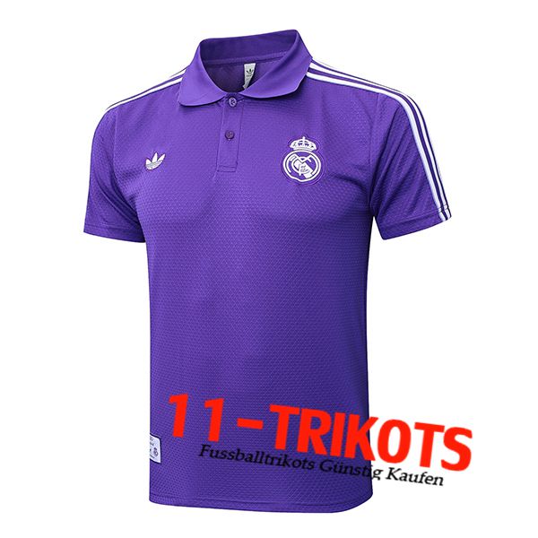 Real Madrid Poloshirt lila/Weiß 2025/2026