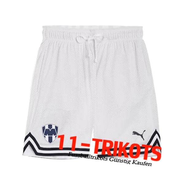Monterrey Shorts NBA 2025/26 Weiß/Schwarz