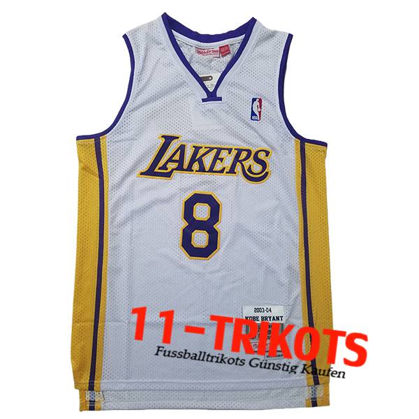 Los Angeles Lakers Trikot (BRYANT #8) 2025/26 Weiß/Gelb/lila
