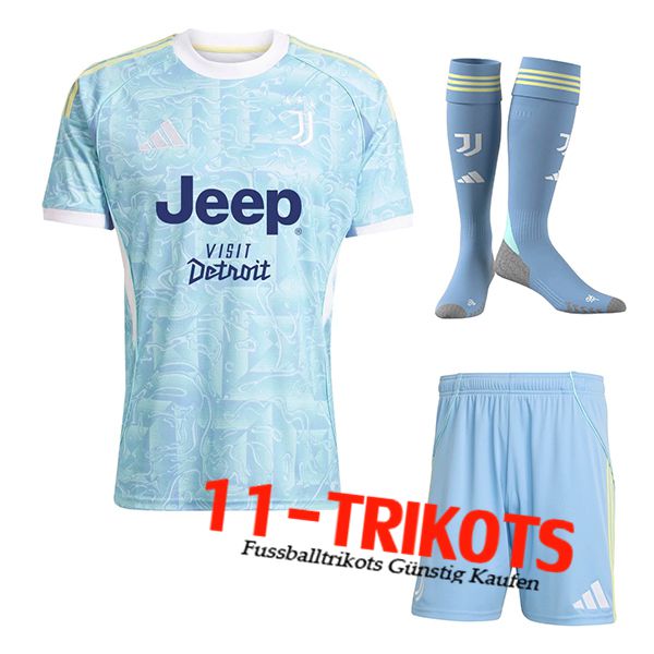Juventus Auswärtstrikot (Shorts + Socken) 2025/2026