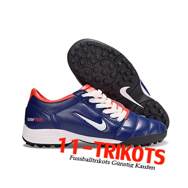 Nike Fussballschuhe T90 TF Blau/Orange/Weiß