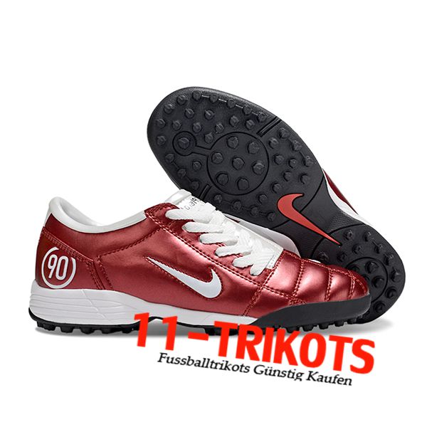 Nike Fussballschuhe T90 TF Rot/Weiß -03