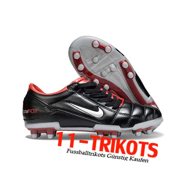 Nike Fussballschuhe T90 FG Schwarz/Rot/Grau