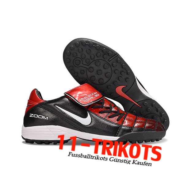 Nike Fussballschuhe T90 TF Schwarz/Rot/Weiß -02