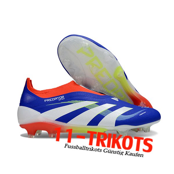 Adidas Fussballschuhe 25 Predator Elite LL FG Blau/Weiß/Orange