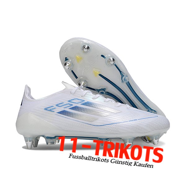 Adidas Fussballschuhe F50 Elite SG Weiß/Blau/Grau