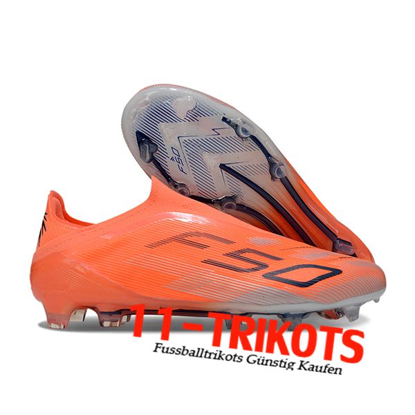 Adidas Fussballschuhe F50 Elite Laceless FG Orange