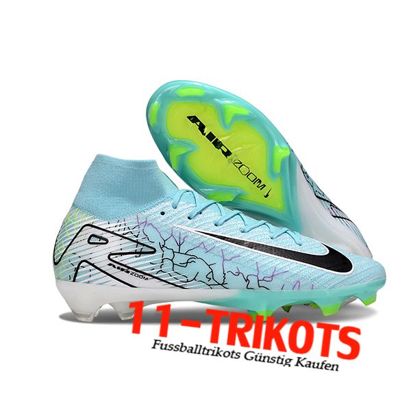 Nike Fussballschuhe Air Zoom Mercurial Superfly IIX Elite FG Blau/Schwarz