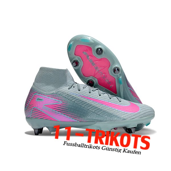 Nike Fussballschuhe Air Zoom Mercurial Superfly IIX Elite SG Grün/Rosa -02