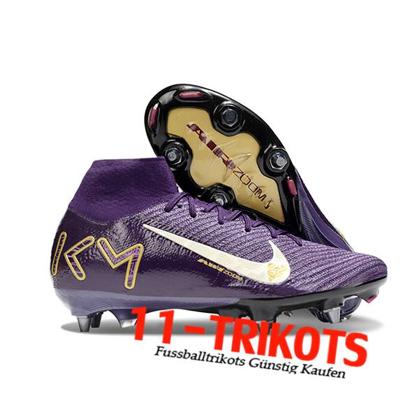 Nike Fussballschuhe Air Zoom Mercurial Superfly IIX Elite SG lila/Weiß