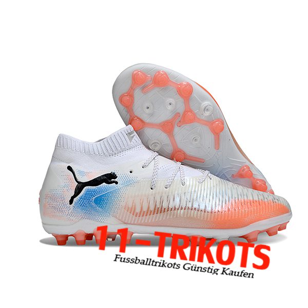 PUMA Fussballschuhe FUTURE 8 ULTIMATE AG Weiß/Orange
