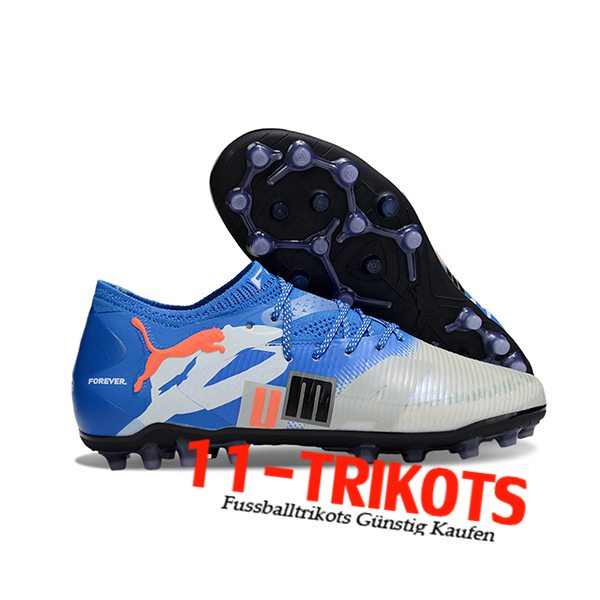 PUMA Fussballschuhe FUTURE 8 ULTIMATE AG Blau/Grau/Orange